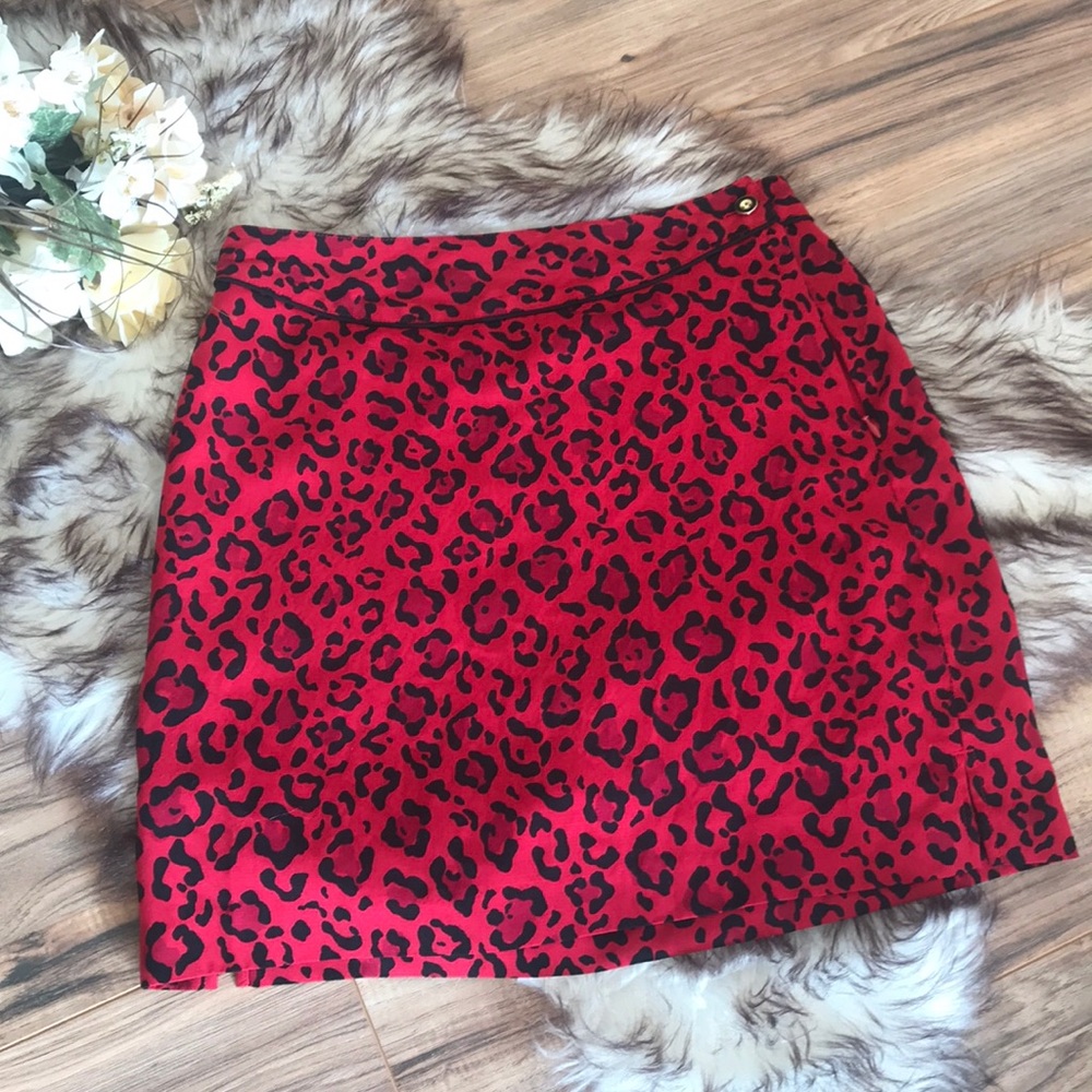 EP Pro Red and black leopard skirt